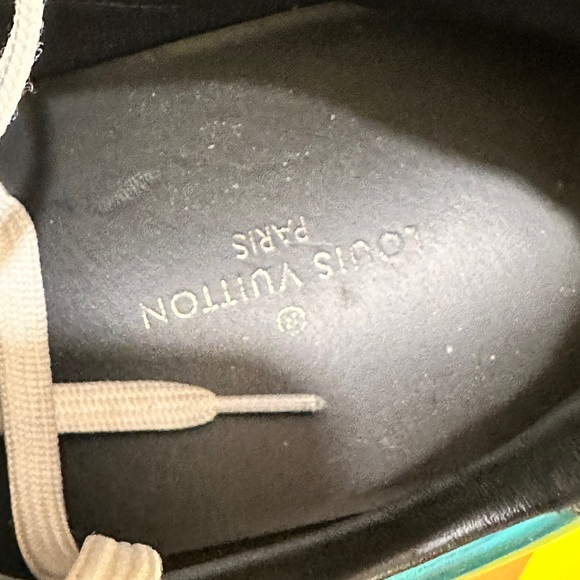 Louis Vuitton Runaway White and Teal Sneakers - Picture 6 of 15